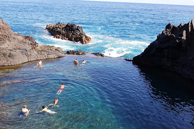 Swimming in Pico's Lava Ocean Pools